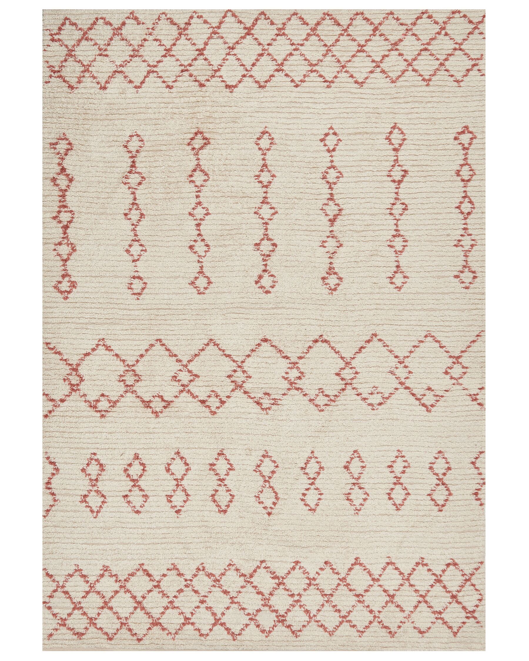 Bavlnený koberec 160 x 230 cm béžová/ružová BUXAR_839298