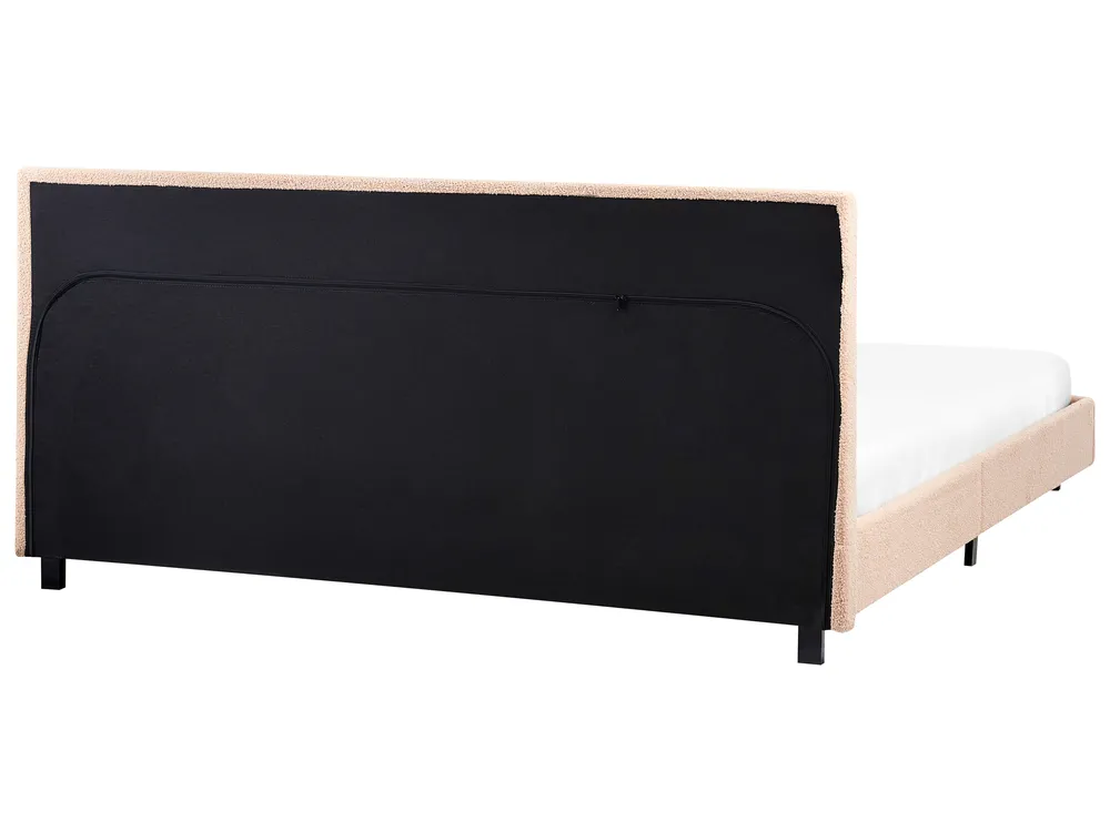 Letto ad acqua Bouclé ALBI 180 x 200 cm Beige_972023
