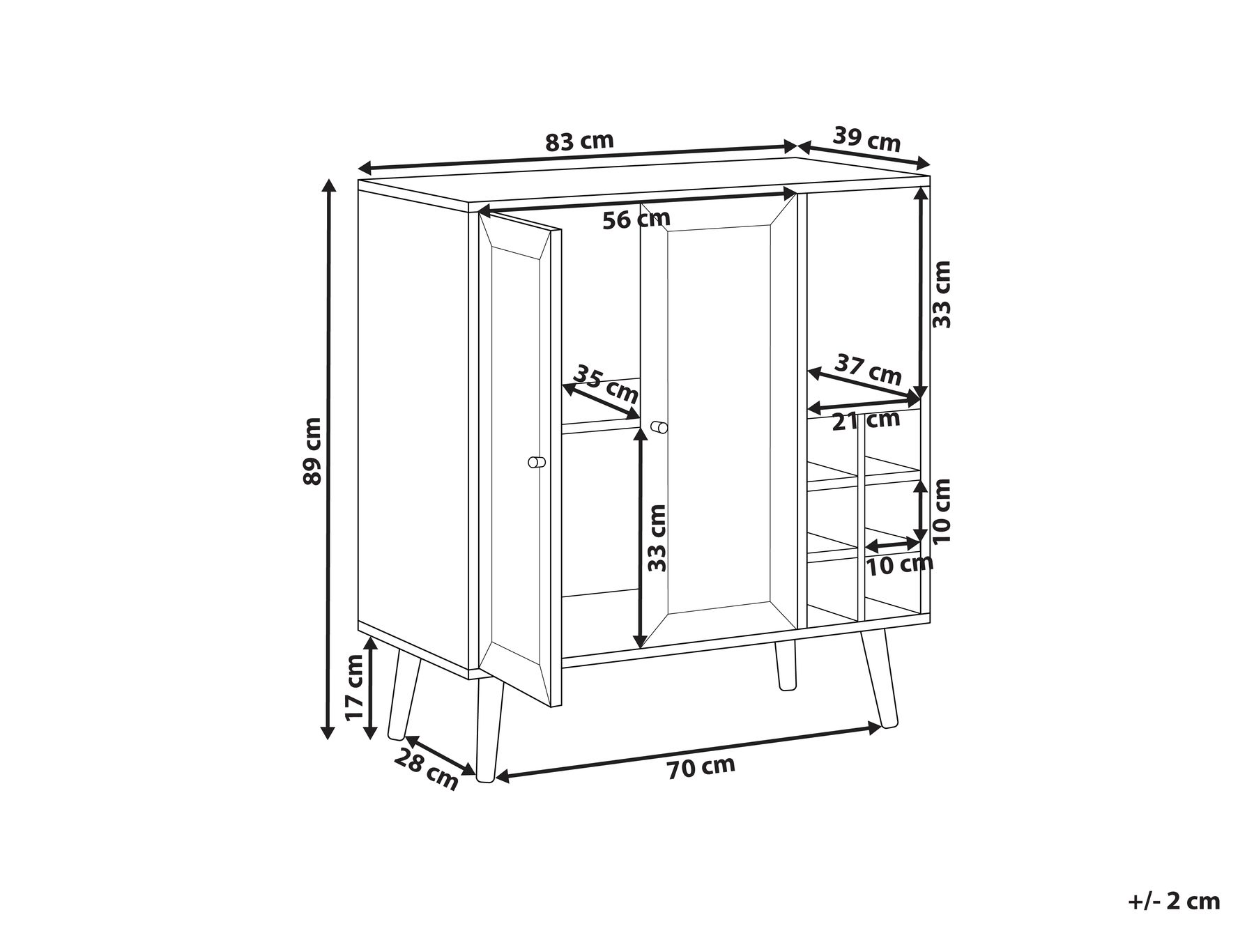 Rattan 2 Door Wine Cabinet Light Wood PAGET_948103