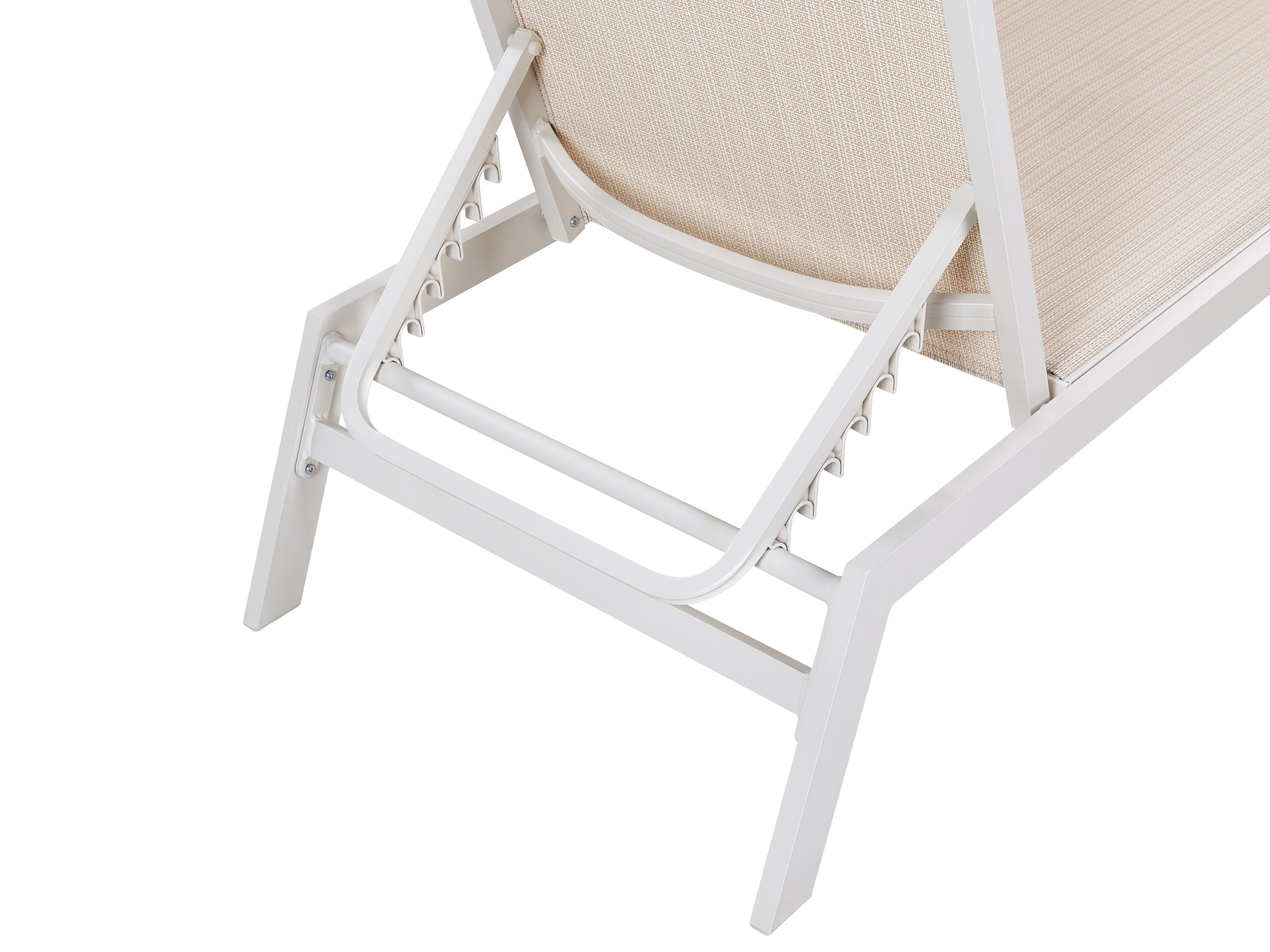 Aurinkotuoli CATANIA Kallistettava Metalli Beige Beliani fi aurinkotuoli-catania-kallistettava-metalli-beige-beliani-fi