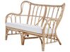 Set da giardino 4 posti in rattan naturale con cuscini beige BRINDISI_796583