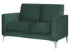 Conjunto de sofás com 6 lugares em veludo verde FENES_730525