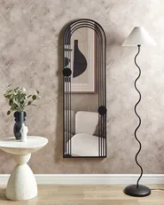 Wall Mirror AJAIN 45 cm 146 cm Metal Black_900656
