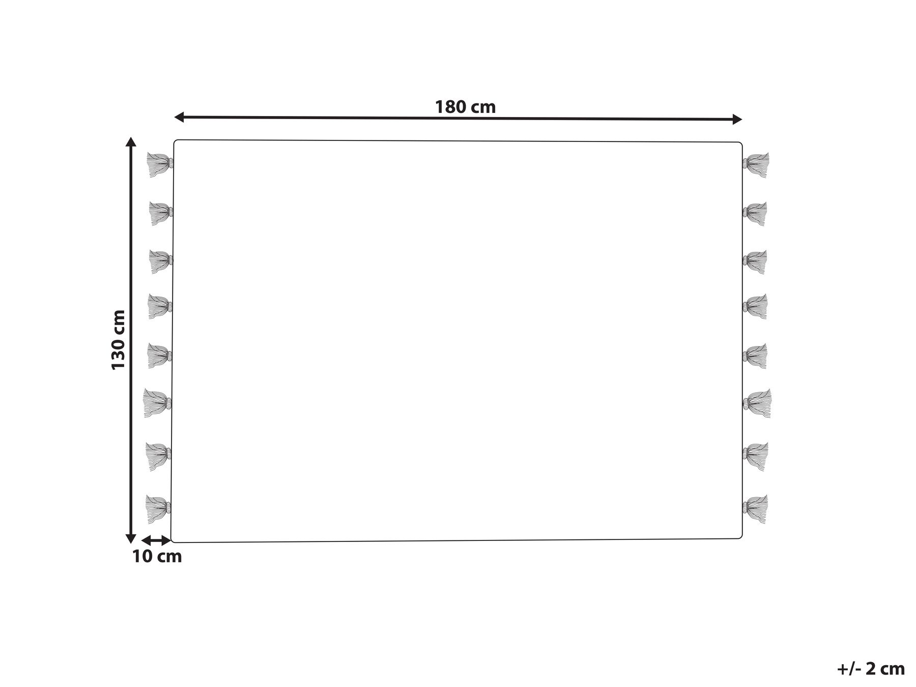 Cotton Blanket 130 x 180 cm Beige with Red BHIWANI_829192