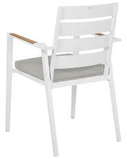 Set of 6 Garden Chairs with Cushions TAVIANO Metal Grey_922729