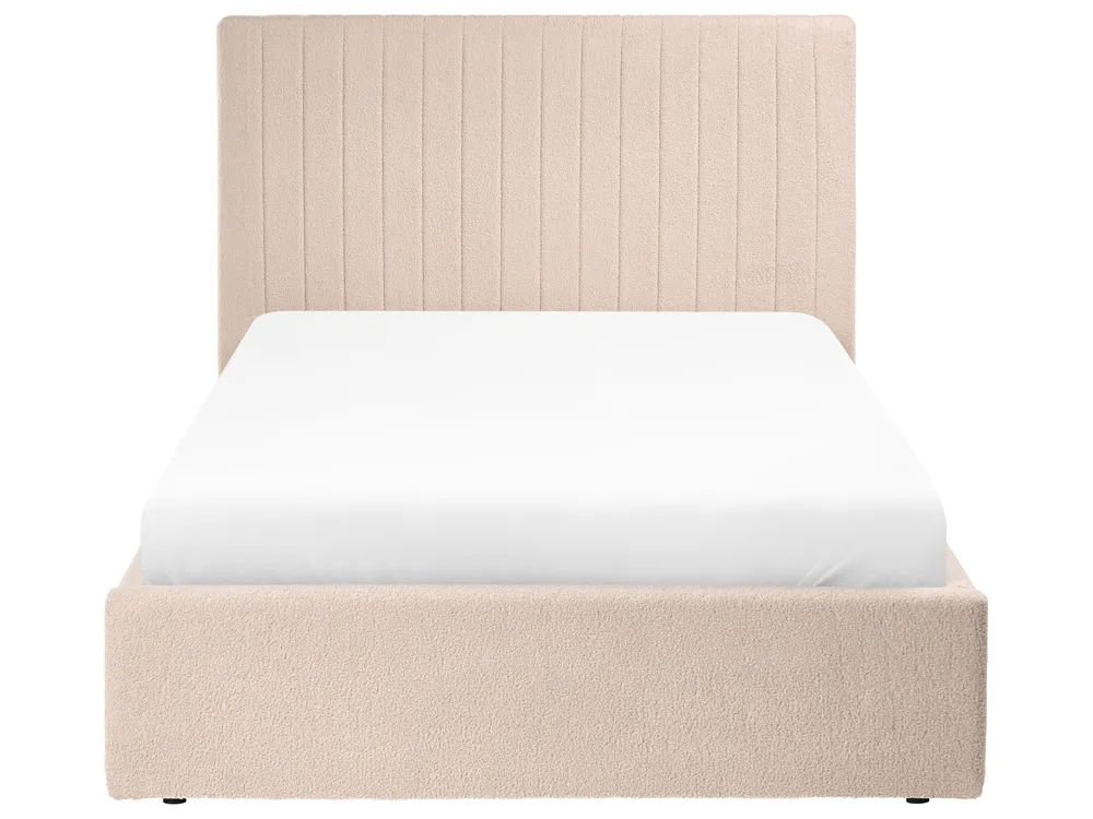 Ottoman Bed VION Boucle Beige 120 x 200 cm (EU Small Double)_1062906
