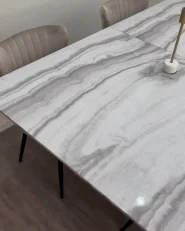 Extending Dining Table MOIRA White 160/200 cm 90 cm_1172055