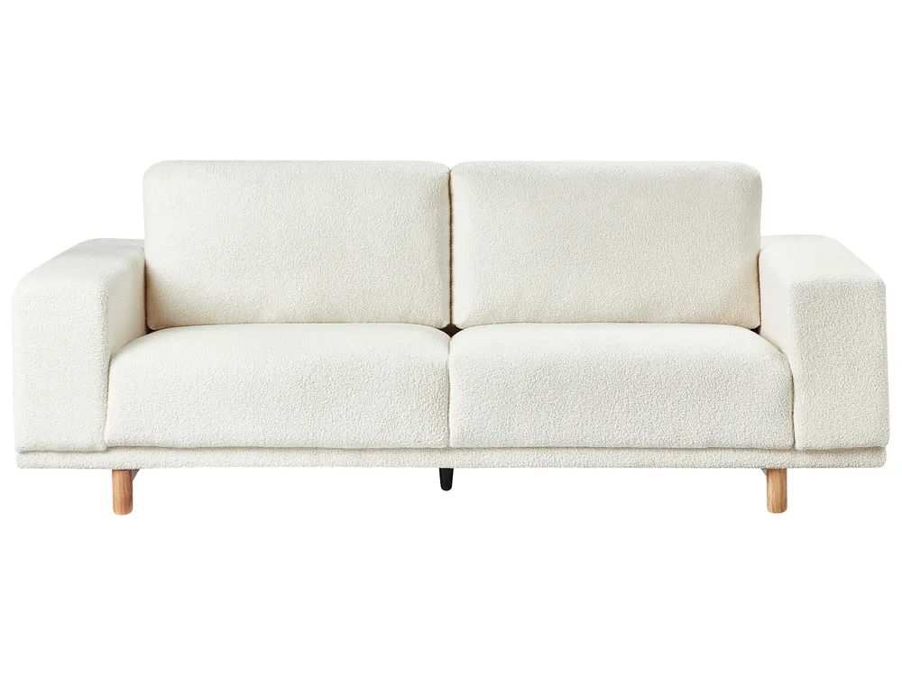 Sofa 3 Seater NIVALA Boucle Off-White_946980