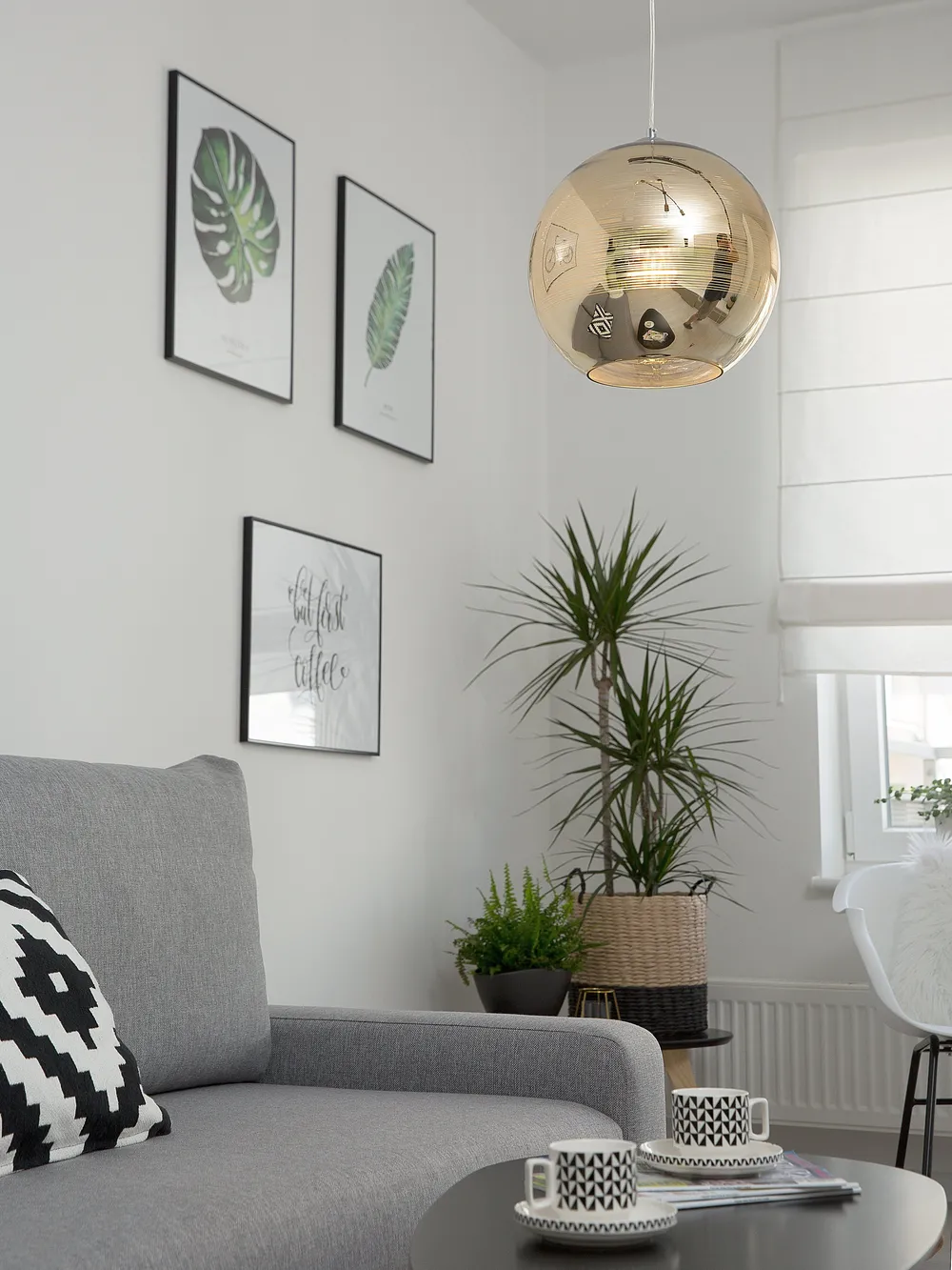 Pendant Lamp ASARO Glass Gold_700947