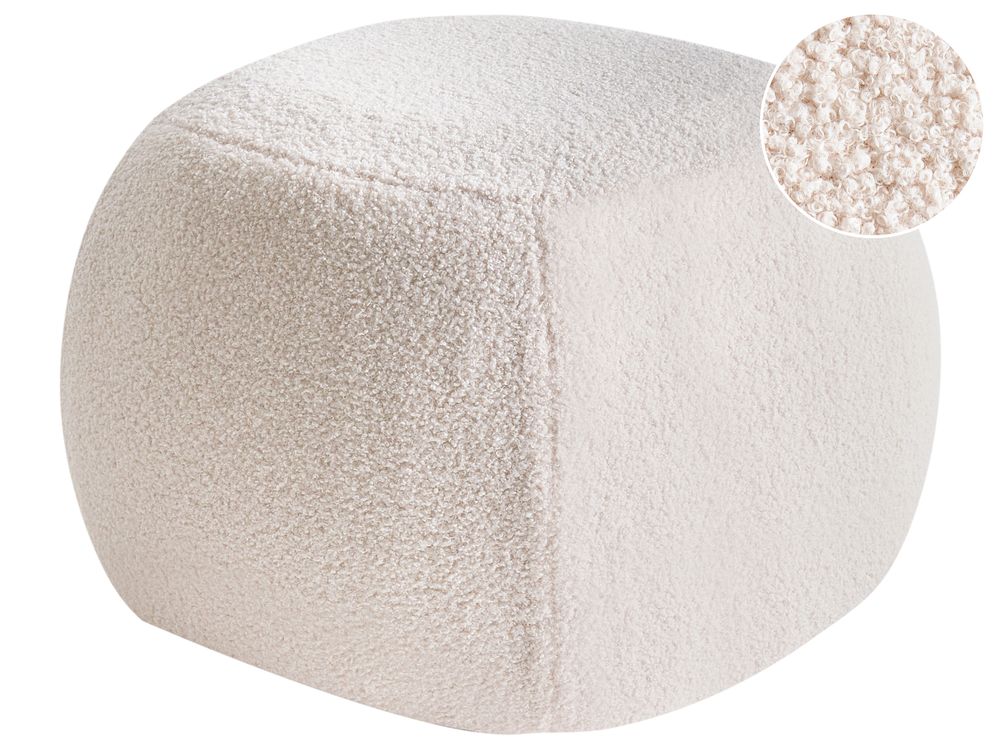 Pouffe BARRON Boucle Off-White