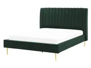 Bed Velvet MARVILLE 140 x 200 cm (EU Double) Emerald Green_835899