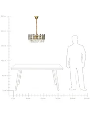 Chandelier MANTARO Glass Gold_1006062