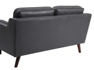 Divano 2 posti LOKKA Pelle sintetica Grigio_697878