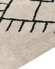 Rug ERLER Light Beige 140 x 200 cm Cotton_840030