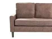 Sofa 3 Seater AVESTA with Ottoman Fabric Brown_1082557
