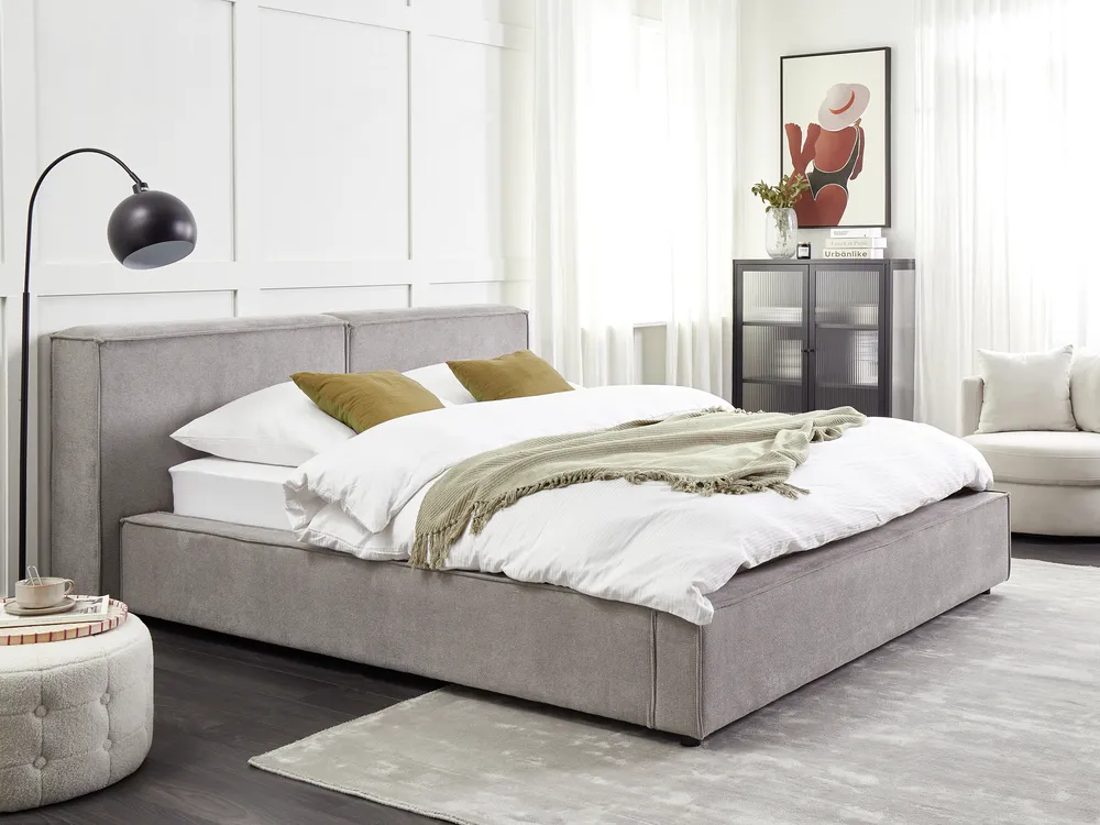 Bed Fabric LINARDS 160 x 200 cm (EU King Size) Grey