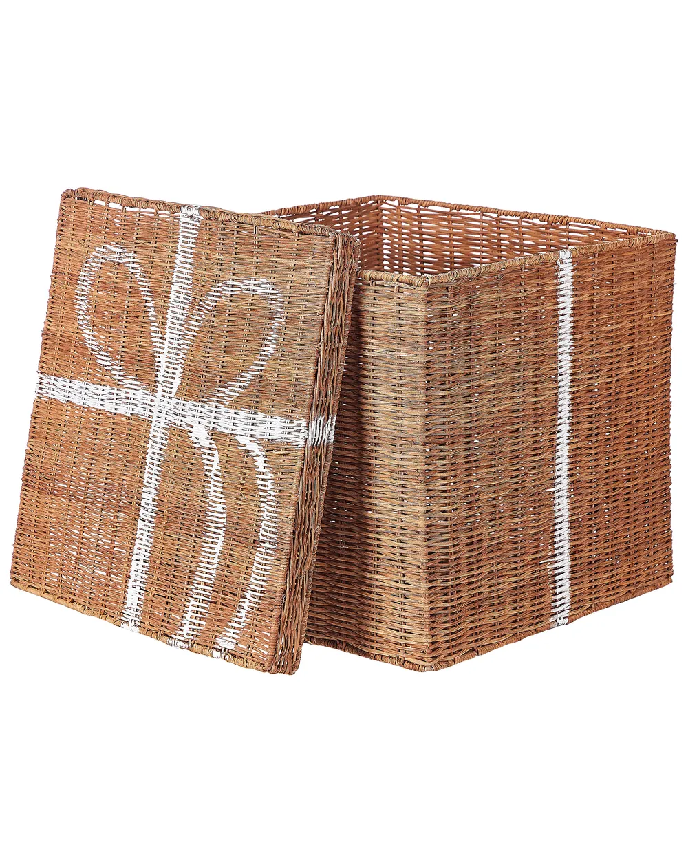 Zestaw 3 koszy Prezenty świąteczne CADEAU Rattan Naturalny_880271