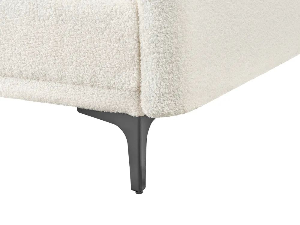 Sofa Bed 3 Seater LUCAN Boucle Off-White_914814