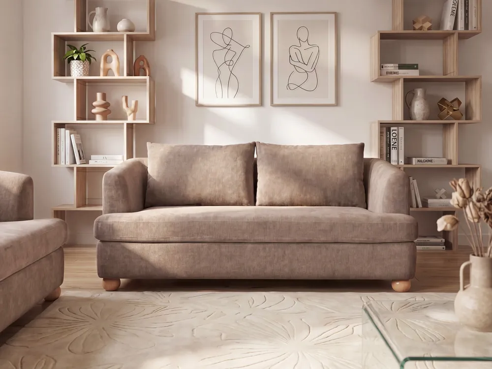 Sofa dla 3 osób RATTVIK Szenil Brązowy