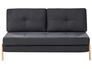 Divano letto 2 posti EDLAND Tessuto Nero_731693