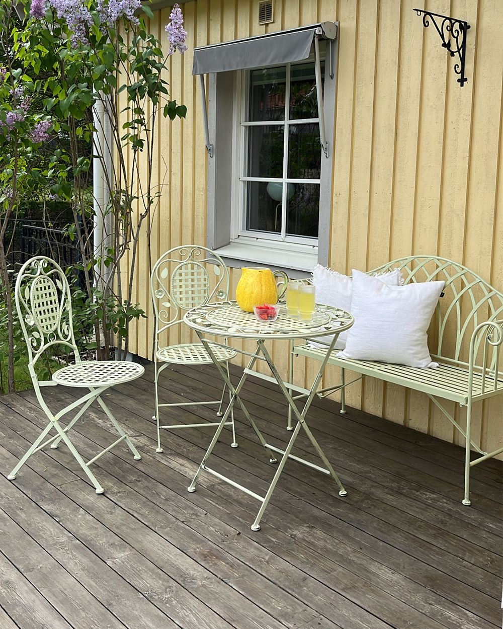 Bistro Set BIVIO Metal Light Green Beliani