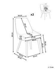 Set of 2 Dining Chairs MELFORT Light Blue_958402