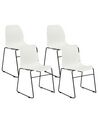 Sada 4 jídelních židlí bílé PANORA_873617