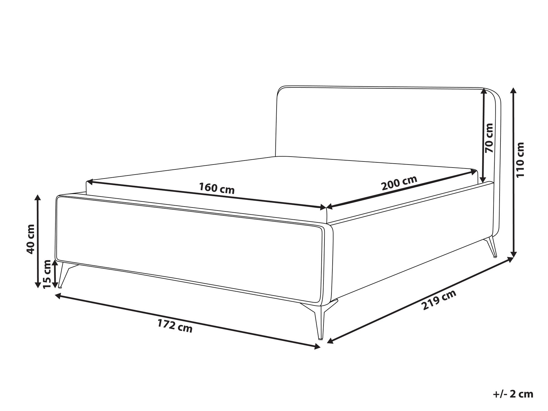 Bed Corduroy VALOGNES 160 x 200 cm (EU King Size) Light Beige_876577