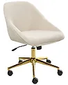 Desk Chair BARDSDALE Velvet Light Beige