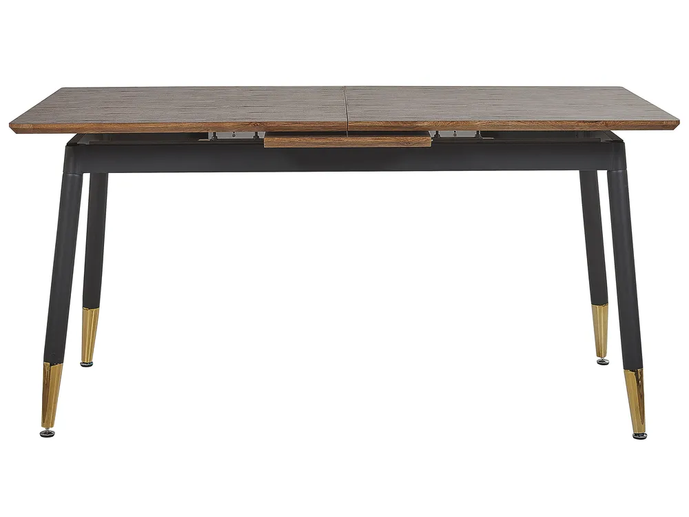 Extending Dining Table CALIFORNIA Dark Brown 160/200 cm 90 cm_785977