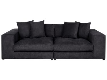 3-Sitzer Sofa schwarz mit Kissen GLORVIKA II