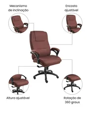 Cadeira executiva MAGNUS Linho Castanho_1071102