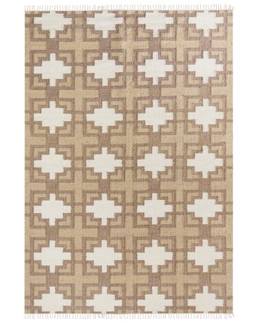 Jutový koberec 200 x 300 cm béžový KONURTAY