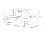 Sofa 2 Seater EIKE Velvet Grey_733485