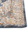 Teppich beige / blau 80 x 150 cm orientalisches Muster Kurzflor DVIN_854298