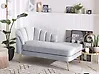 Chaise longue izquierda ALLIER Terciopelo Gris claro