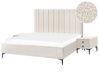 3 Piece Bedroom Set Boucle EU Super King Size Off-White SEZANNE_939812