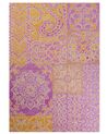 Alfombra de lana rosa/amarillo mostaza 160 x 230 cm AVANOS_848415