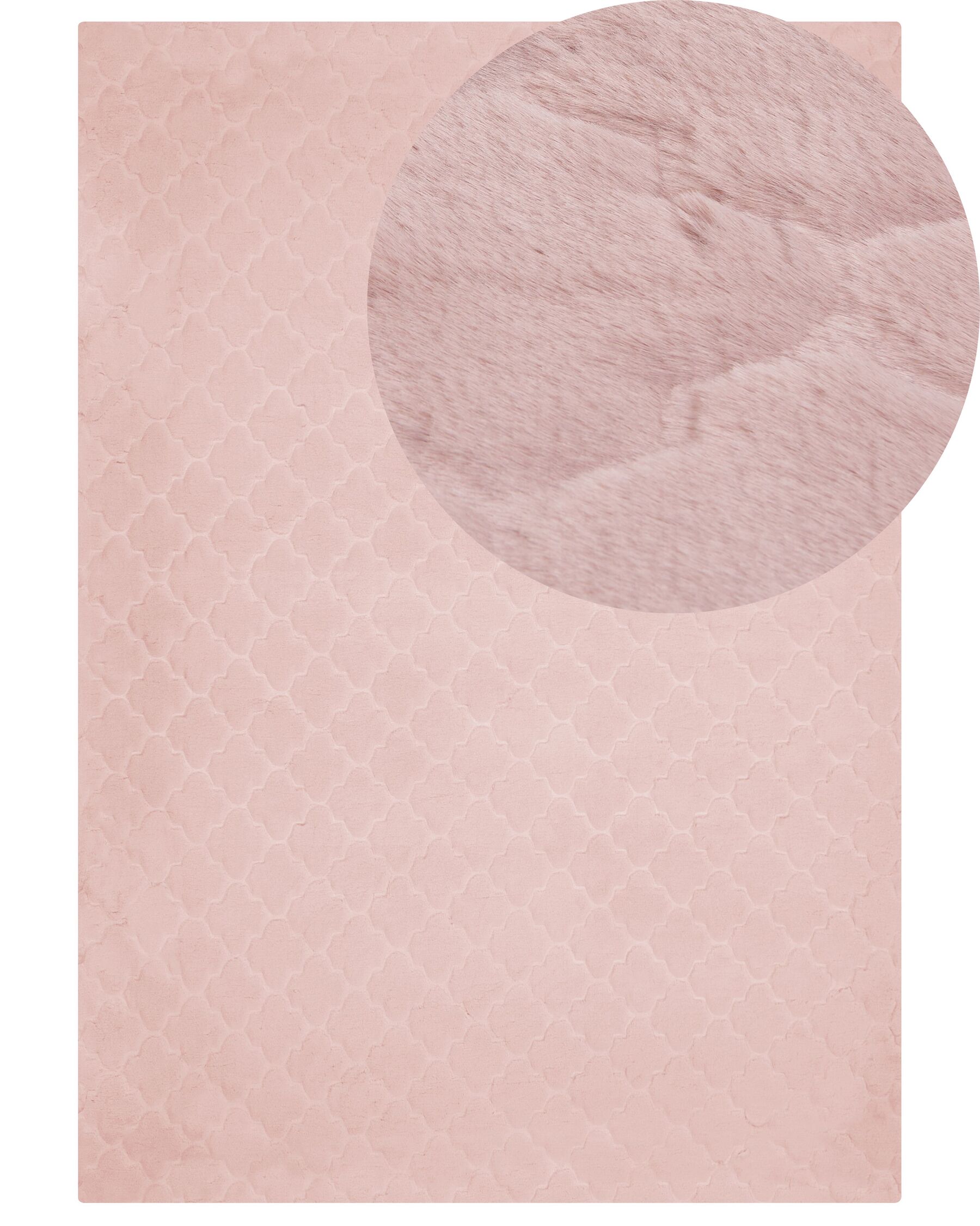 Tappeto pelliccia sintetica rosa 160 x 230 cm GHARO_866745