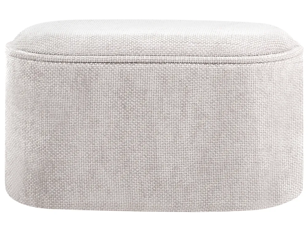 ASPECT Carey Panca Portaoggetti Con 2 Ottomani Laterali - Grigio Lino, Rivestito In Ecopelle