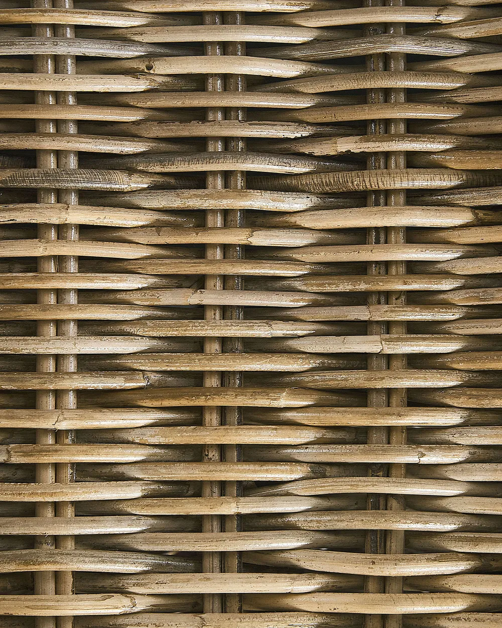 Zestaw 2 foteli ogrodowych z poduszkami RIBOLLA Z podnóżkiem Rattan Naturalny_824027