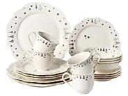 Zastawa stołowa 20-częściowa PERILLA Porcelana Biały_1191989