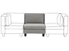 1-Seat Section UNSTAD Fabric Light Grey