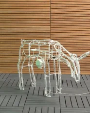 Outdoor Decoration LED KRISTNES 53 cm Animated Roe Deer White_1171623