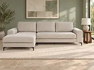 Corner Sofa KIRUNA Velvet Light Beige Right Hand_1176533