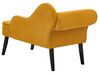 Left Hand Fabric Chaise Lounge Mustard BIARRITZ_934324