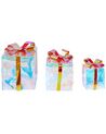 Set of 3 LED Decorations Christmas Gifts 25 cm Multicolour CAPELLA_887170