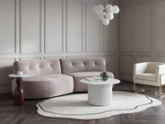 Sofa 3 Seater LAERDAL Velvet Taupe_1062017