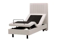 Bett verstellbar Stoff DUKE II 80 x 200 cm Hellbeige_910500
