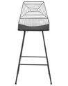 Zestaw 2 krzeseł barowych metalowy czarny BISBEE_868503